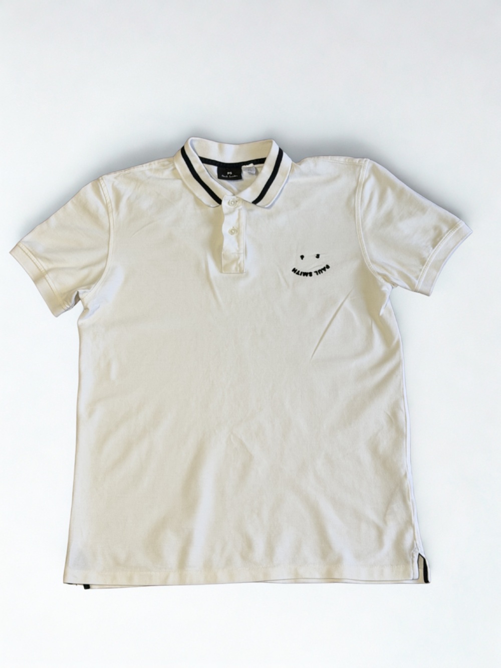 PS Paul Smith White Polo with Black Trim